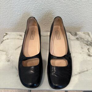 Nordstrom Black Wedge Mary Jane Shoes